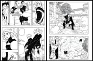 Boruto against Kawaki (left) and Code (right) after the timeskip (Image via Shueisha)